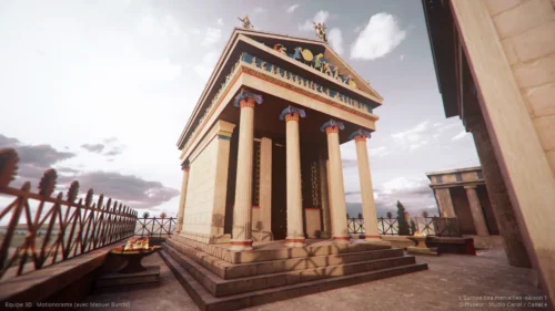 Évolution de chantier en images de synthèse pour une série documentaire TV.