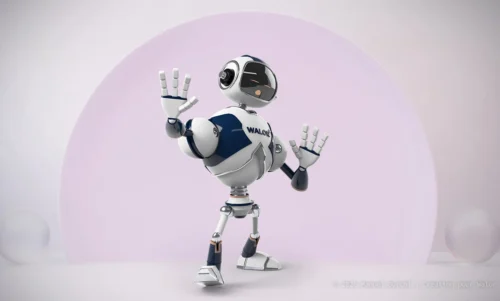 Rendu 3D de la mascotte Walor dans différentes poses et humeurs pour sa communication d'entreprise.