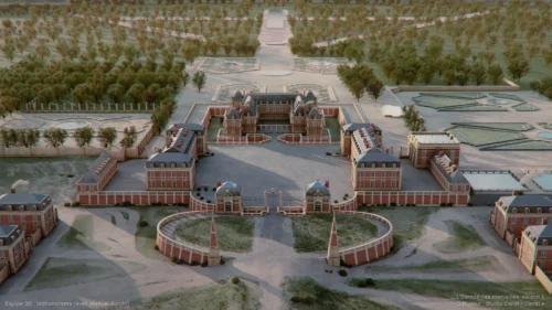 Graphiste 3D freelance à Lyon : création de décors historiques réalistes.