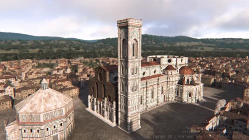 Animation pédagogique d'architecture monumentale réalisée sous Blender par Manuel Burchi.