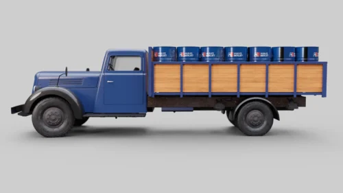 Modélisation 3D d'un camion historique Berliet pour l'agence Sirocco par Manuel Burchi.