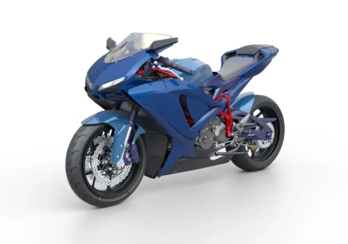 Conception et rendu photoréaliste de deux-roues au design unique sous Blender.